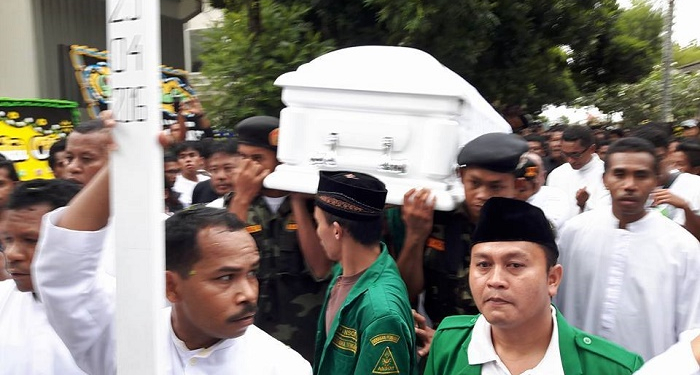 Ormas Islam GP Ansor Hadiri Upacara Pemakaman Uskup Hila