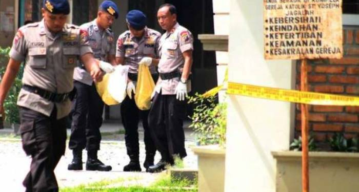 Polisi Sudah Membuka Garis Polisi di Gereja St Yosef Medan