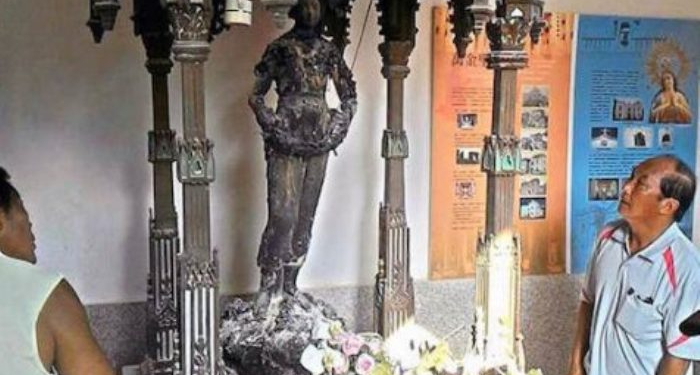 Pria Sakit Jiwa di Taiwan Bakar Patung Bunda Maria