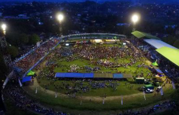 Ribuan OMK dari 37 Keuskupan Banjiri Stadion Kalabat Manado