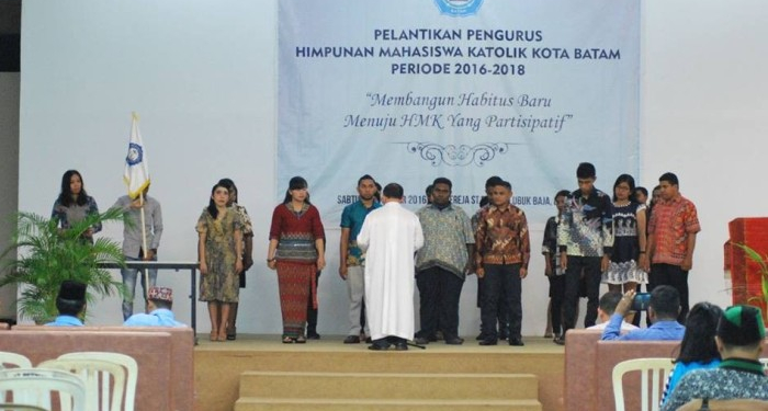 Himpunan Mahasiswa Katolik Kota Batam Lantik Pengurus Baru