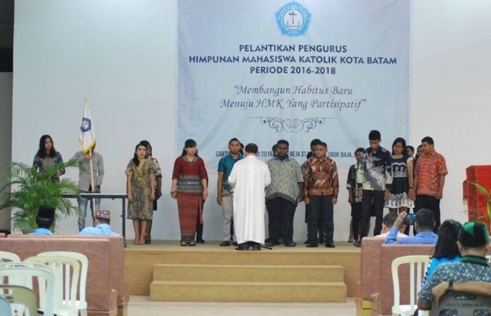 Himpunan Mahasiswa Katolik Kota Batam Lantik Pengurus Baru