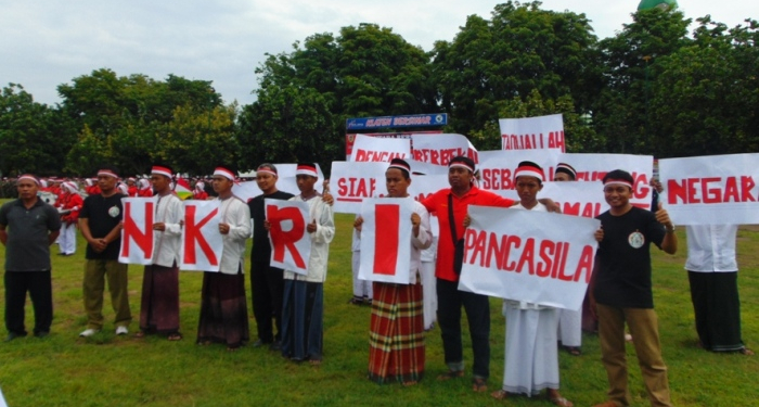 Ribuan Warga Klaten Ikuti Apel Gerakan Nasional Nusantara Bersatu