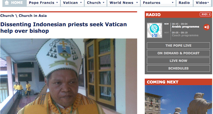 Vatican Radio Muat Berita Terkait Polemik di Keuskupan Ruteng