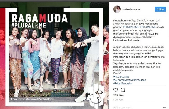 Kampanye Ke-Bhinekaan ala Siswa SMAK Kolose Kanisius dan SMA Islam Al-Izhar Pondok Labu