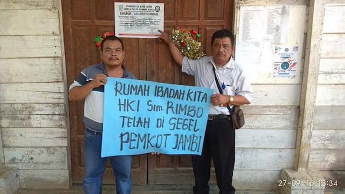 Tiga Gereja di Jambi Disegel