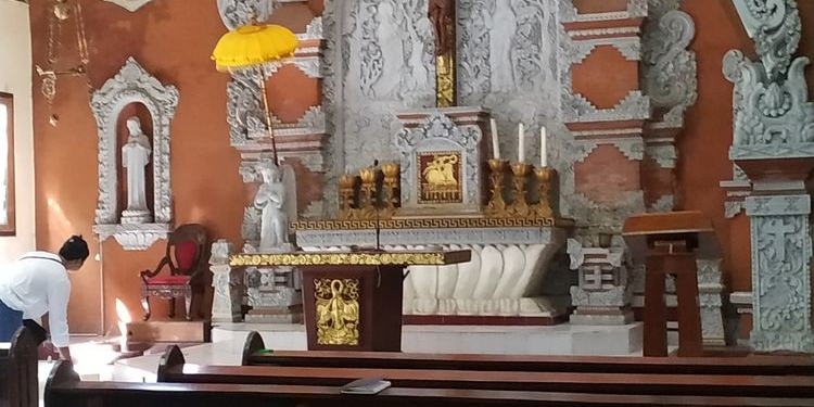 Terjadi Perusakan di Gereja Katolik di Denpasar, Altar Diacak-acak