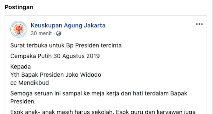 Sekolah Digembok TNI, Imam Ketua Pembina Yayasan Kirim Surat Terbuka untuk Presiden Jokowi