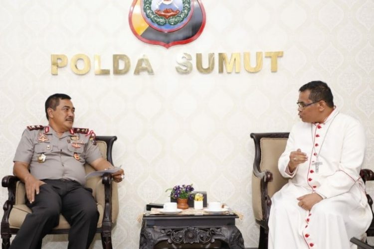Kapolda Sumut Minta Uskup Medan Bantu Polri Jaga Keamanan