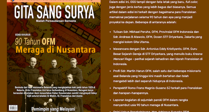 JPIC-OFM Terbitkan Majalah Edisi Khusus ’90 Tahun OFM di Indonesia’