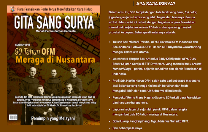 JPIC-OFM Terbitkan Majalah Edisi Khusus ’90 Tahun OFM di Indonesia’