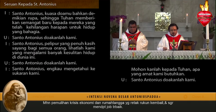 Novena Besar Santo Antonius Padua Diadakan Online, Banyak Intensi Memohon Berakhirnya Pandemi COVID-19