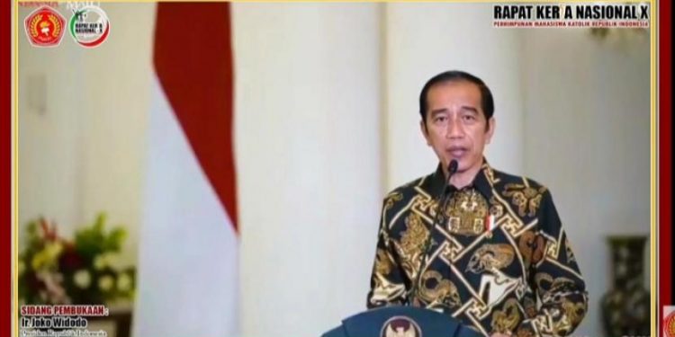 Buka Rakernas PMKRI, Jokowi Minta Generasi Muda Jaga Persatuan Bangsa