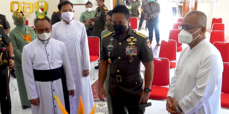 Jenderal Andika Perkasa Resmikan Gereja Katolik Slamet Riyadi di Lingkungan Akmil, Magelang-Jawa Tengah