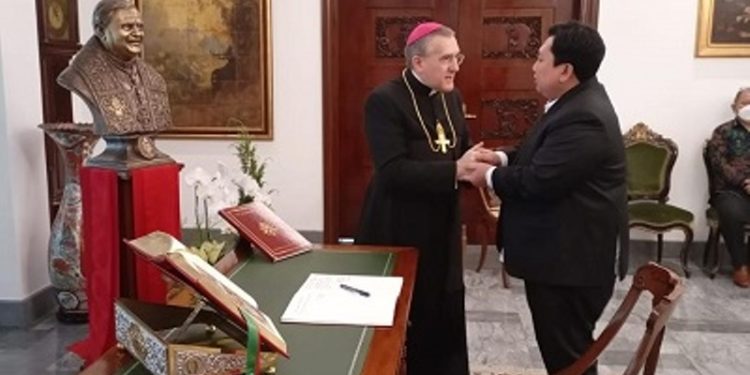 Bertemu Duta Besar Vatikan, Plt Dirjen Bimas Katolik Sampaikan Belangsungkawa  atas Wafatnya Paus Benediktus XVI