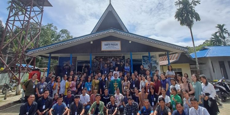 Gema World Youth Day Portugal di Paroki Santo Paulus Nanga Kantuk, Kalimantan Barat